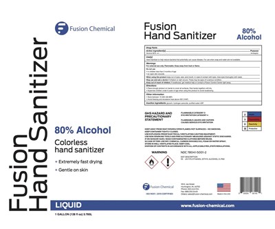 1 Gallon (Fusion Hand Sanitizer 1 Gallon)